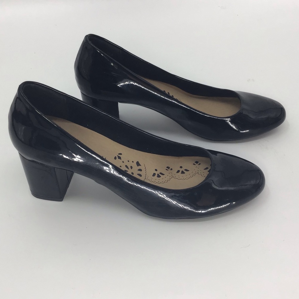 Chinese Laundry Black Thick Heel Patent leather